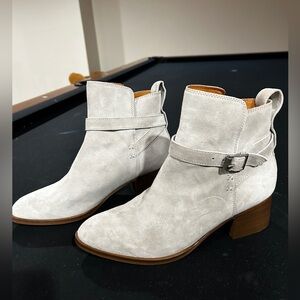Rag & Bone Walker Suede Booties - Light Grey- Brand New - Size 8